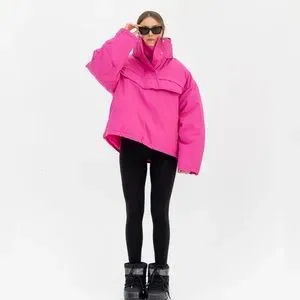H&M Jackets Coats Hm Studio Pink Fuchsia Ski Boxy Puffer
